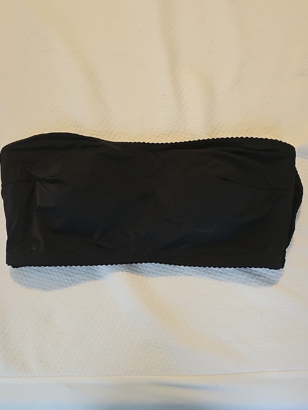Black Strapless Bandeau Swim Top